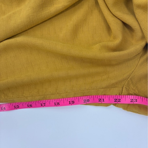 Xhileration Sleeveless Mustard Yellow V-Neck Ruffle Jumpsuit Romper Size M - Picture 11 of 13